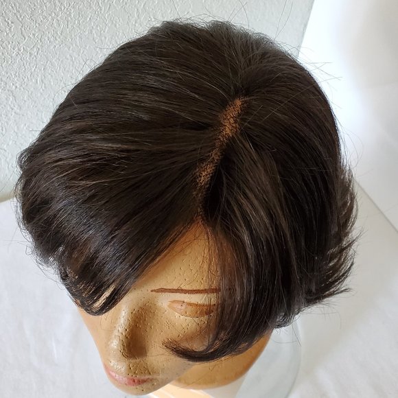 SOLD - Gabor Wig Hand-Tied Lace Front & Mono Part Short Wavy Dark Brown NWT - Picture 12 of 16